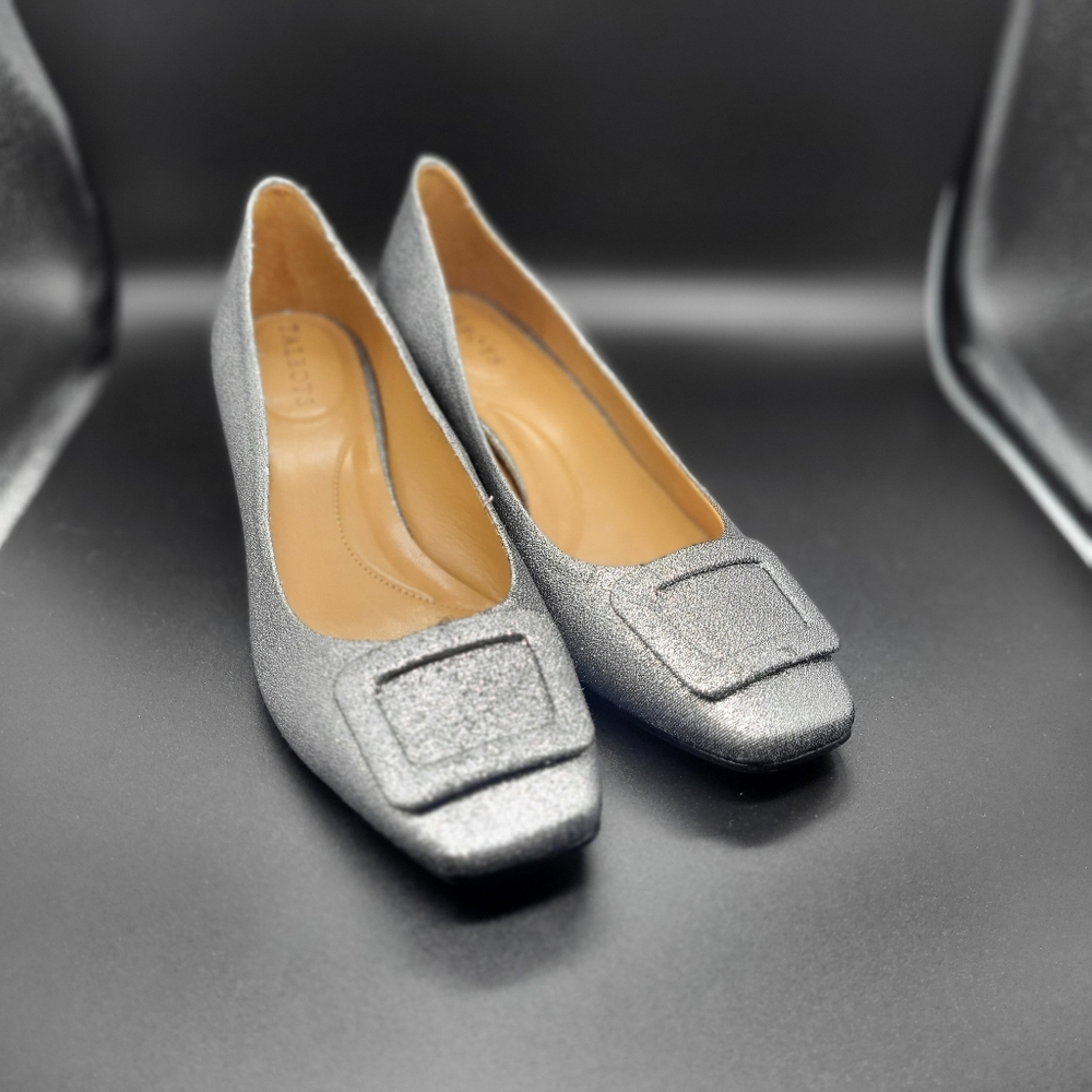 Talbots Carlye Buckle Block Heel Pumps Sz.8.5 M. - Picture 2 of 12